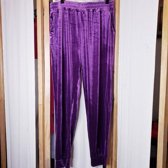 Purple Velour Jogger Set - Picture 7 of 9